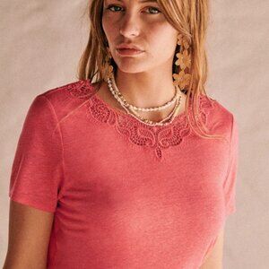 Sezane * Mina T-Shirt * Apricot Pink * Size XS
